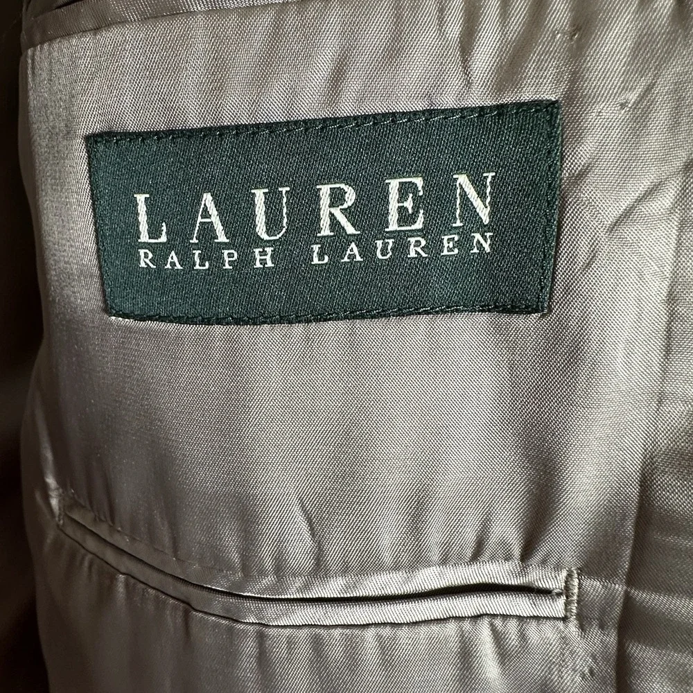 Lauren Ralph Lauren Silk Wool Sports Jacket‎ Men's 48L Single Breasted Gray